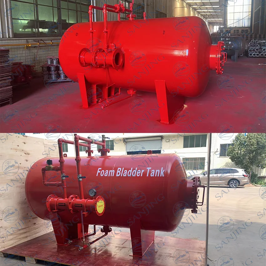 5000L Large Capacity 3% Horizontal Manual Foam Proportioning Bladder Tank