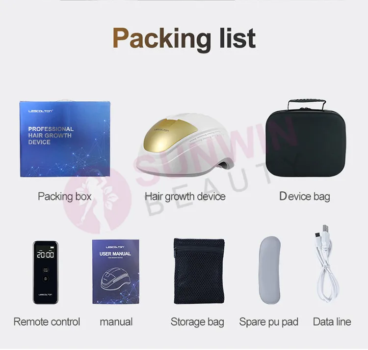 Helmet Rechargeable Diode Light Laser Hair Growth Helmet For Anti-Hair Removal Laser Hair Regrowth Therapy