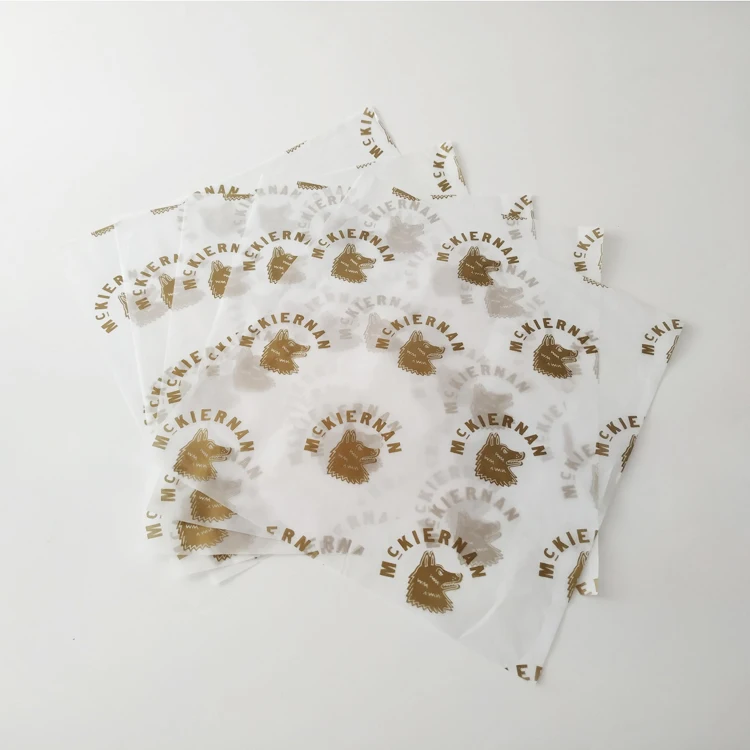 
Custom Printed Hot Dog Sandwich Food Packaging Disposable Burger Wrapping Paper 