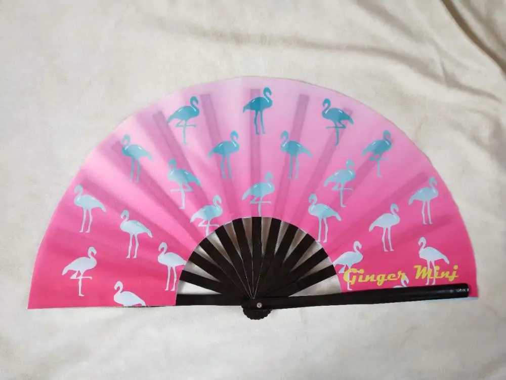 customized bamboo chinese fan for gift bamboo bone big large hand fan
