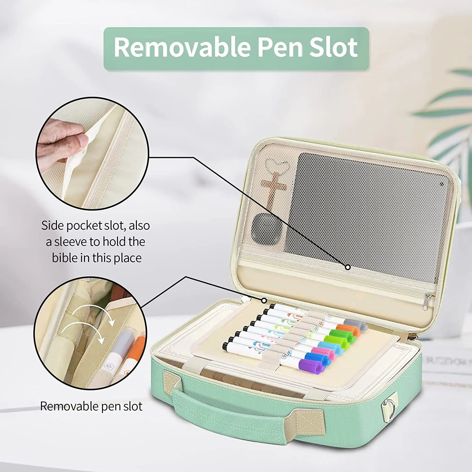 BSCI OEM  Girls Bible Cover Case Bible Bag Carrying Church Book Case