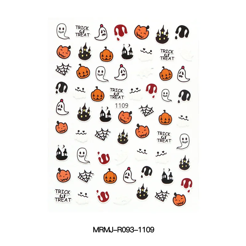 
Halloween nails sticker 2021 art nail wrap sticker diy halloween sticker nail 