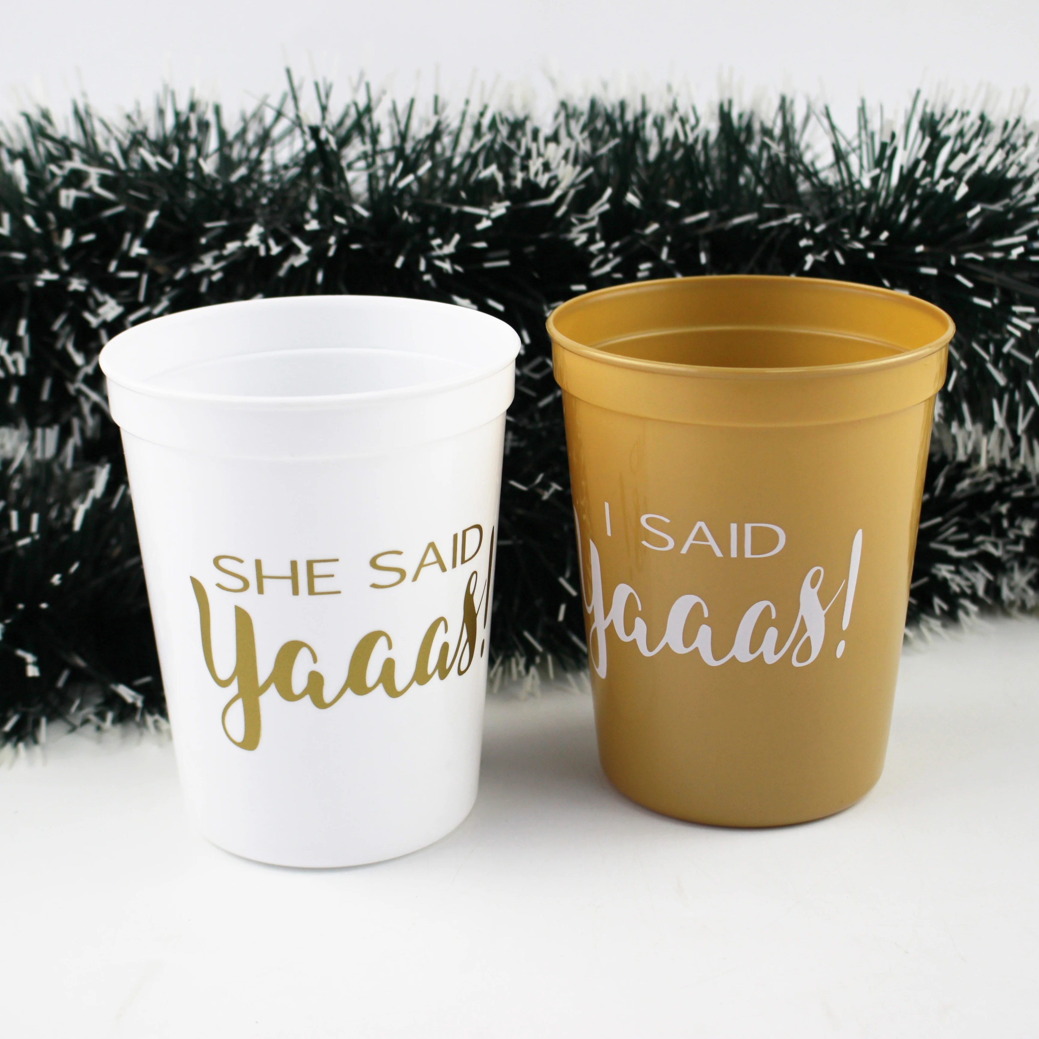 BPA-Free Dishwasher Safe Tumblers recyclable 16oz  custom logo plastic square sports stadium cups