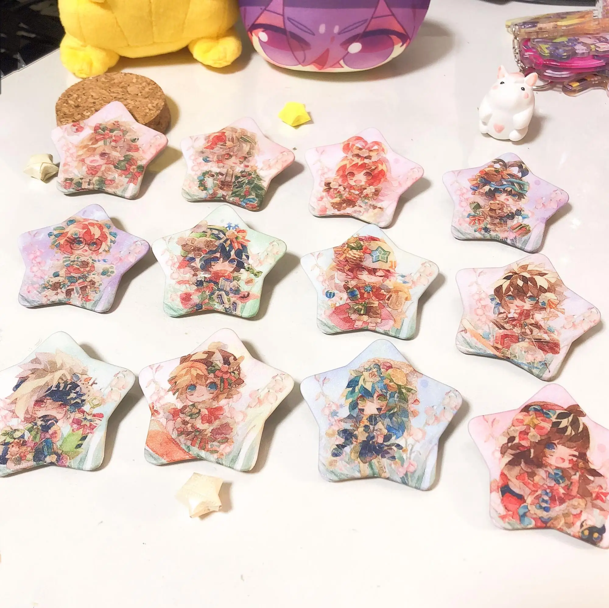 
Juno Creative wholesale star pin badge, custom star shape buttons with your own logo 