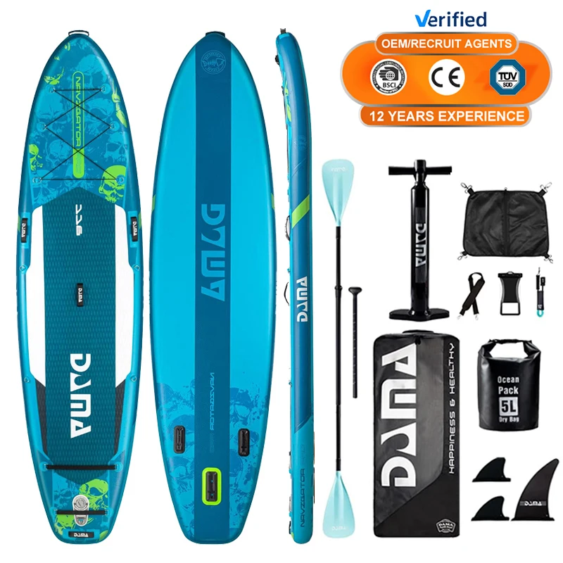 DAMA wholesale big drop stitch sup paddleboard sup soft top surfboard inflatable paddle board
