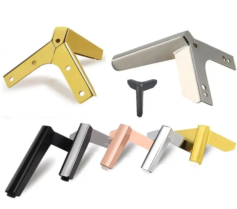 European Fashion FurnitureLegs Gold Modern Couch Legs Black Metal Dressing Table Legs Metal Chrome Aircraft Legs for Sofa Bed