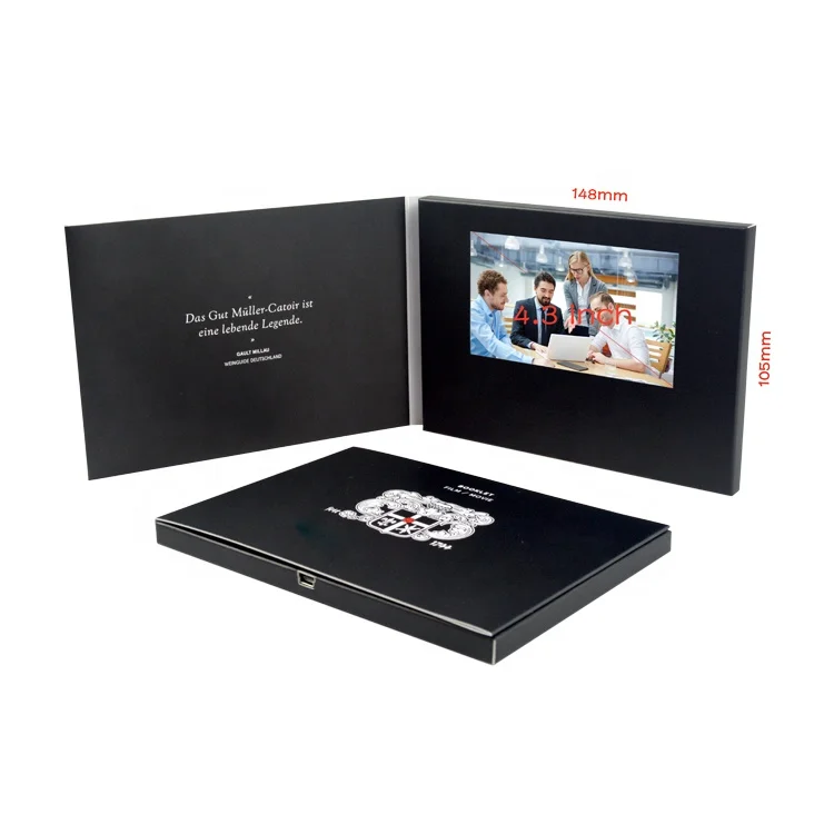  Заказной 4 3 7 10 дюймов LCD цифровая книга Видео подарочная карта видео брошюра каталог для бизнес