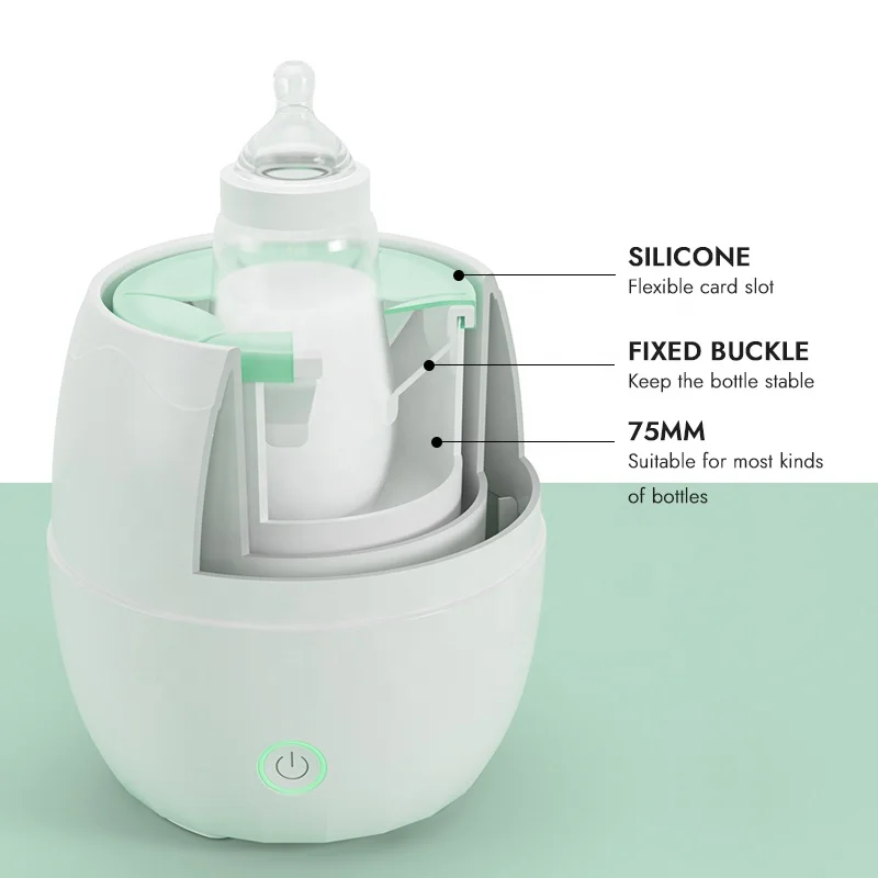 Babylaugh Wireless Portable Smart Three-Gear 360-Degree Two-Way Formula Dispensers Mixers Baby Milk Bottle Shaker