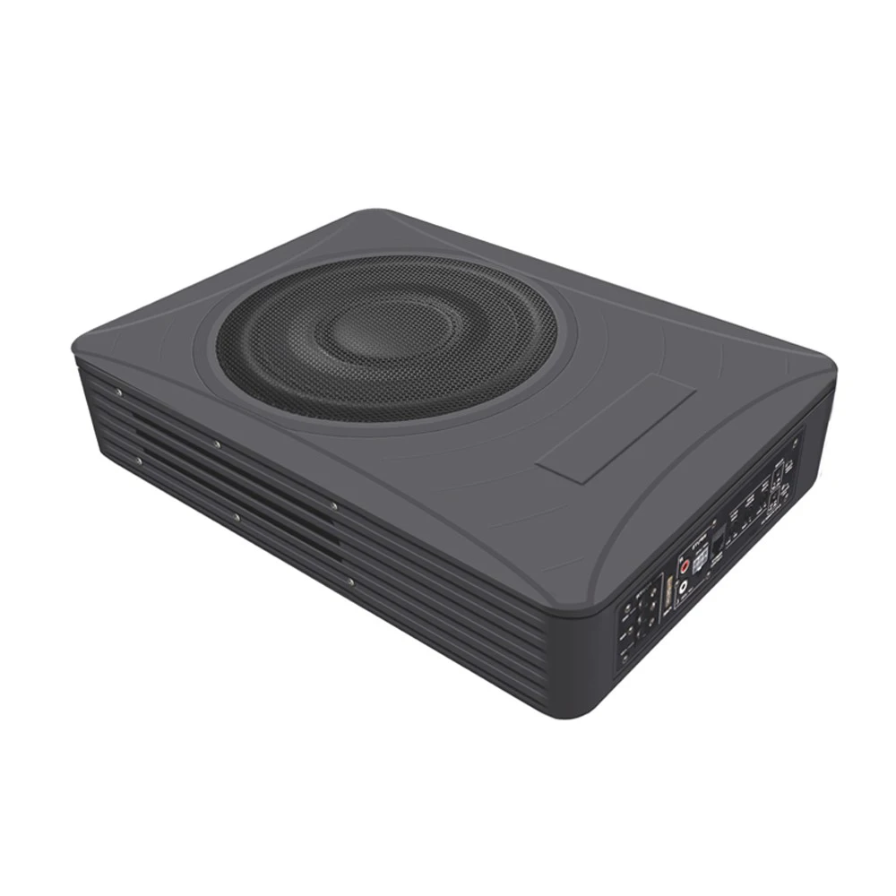 
 Патент дизайн наивысшей мощности 450W 8 дюймов Тонкий НЧ-динамик алюминиевый под сиденьем активный сабвуфер автомобильный аудио  