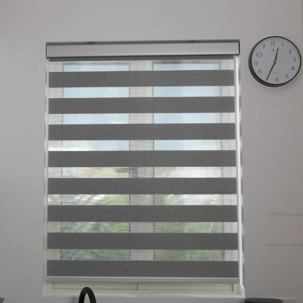 SUNFREE Zebra Blinds Manual Dual Layer Light Filtering Sheer Room Darkening 50% Wifi Jaloezie Motor Blinds for Windows