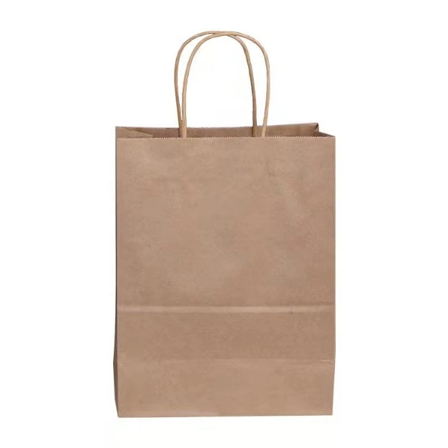 Eco Friendly Brown Paper Bags Kraft Paper Bag with Handle Wholesale Craft Custom Paper Bags with Your Own Logo for Gift Shopping