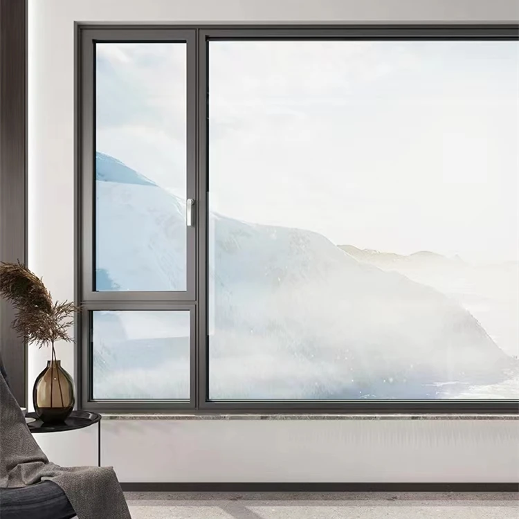 Minglei Large Glass Windows Big Picture Window Panoramic Window Thermal Break Aluminum Windows  Floor To Ceiling Fixed Window