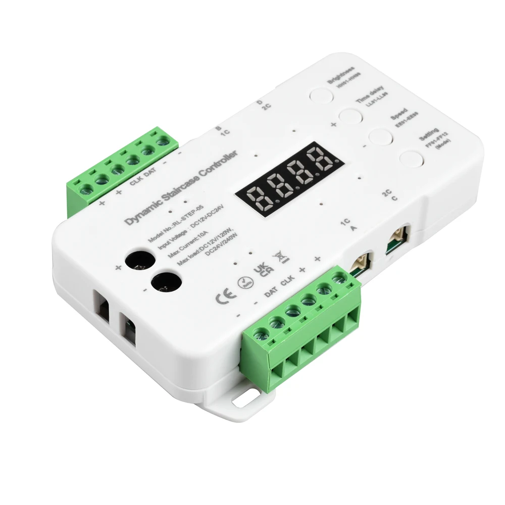 DC12-24V 16 шагов движения PIR сенсор лестничных осветительных контроллер с 2 шт. датчиков для шаг декоративные лестницы комната установки