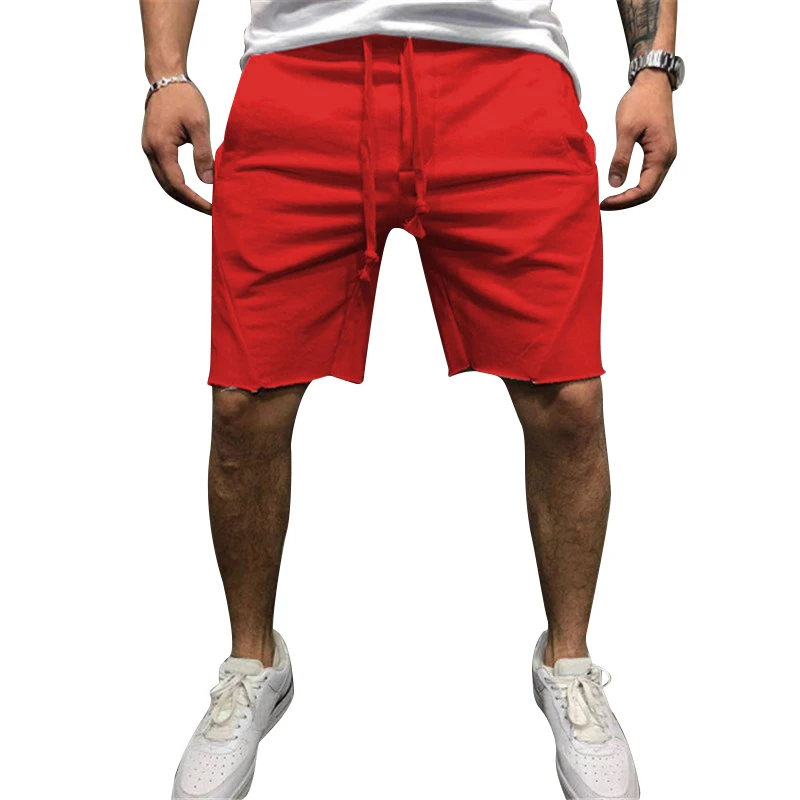 Summer Mens Shorts Outdoor Sweat Shorts Fashion Streetwear Fitness Plain Fleece Drawstring Shorts for Men Wholesale S-XXX S00671