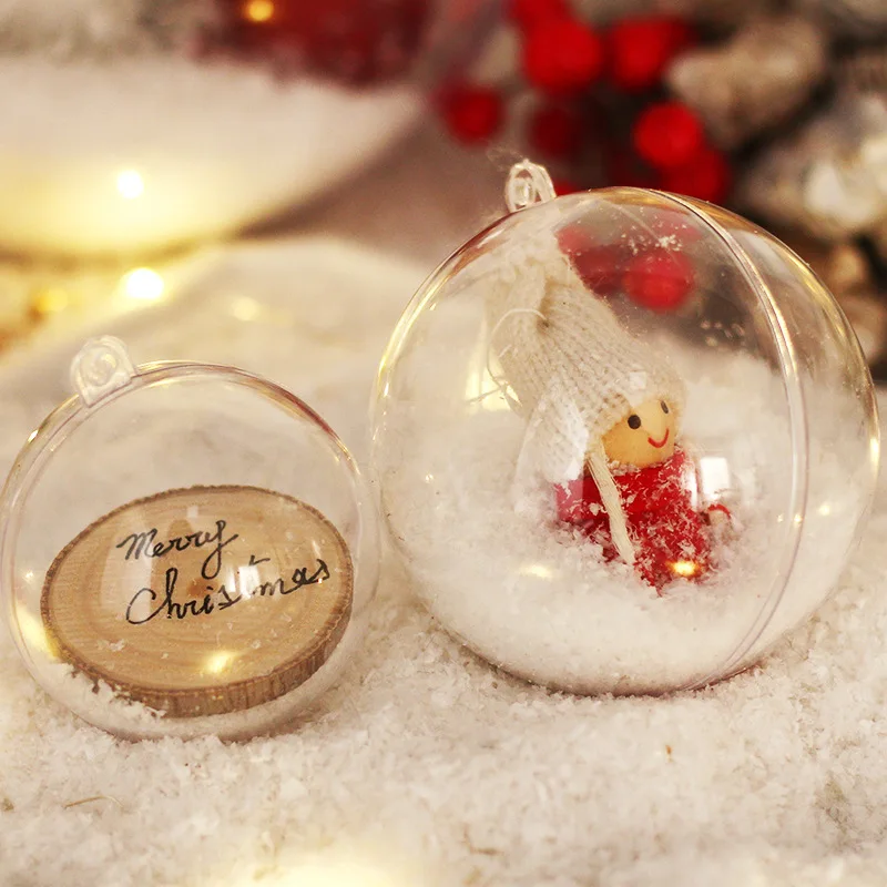 Acrylic transparent hollow ball high transparent open ball cake DIY candy box Christmas decorations supplies