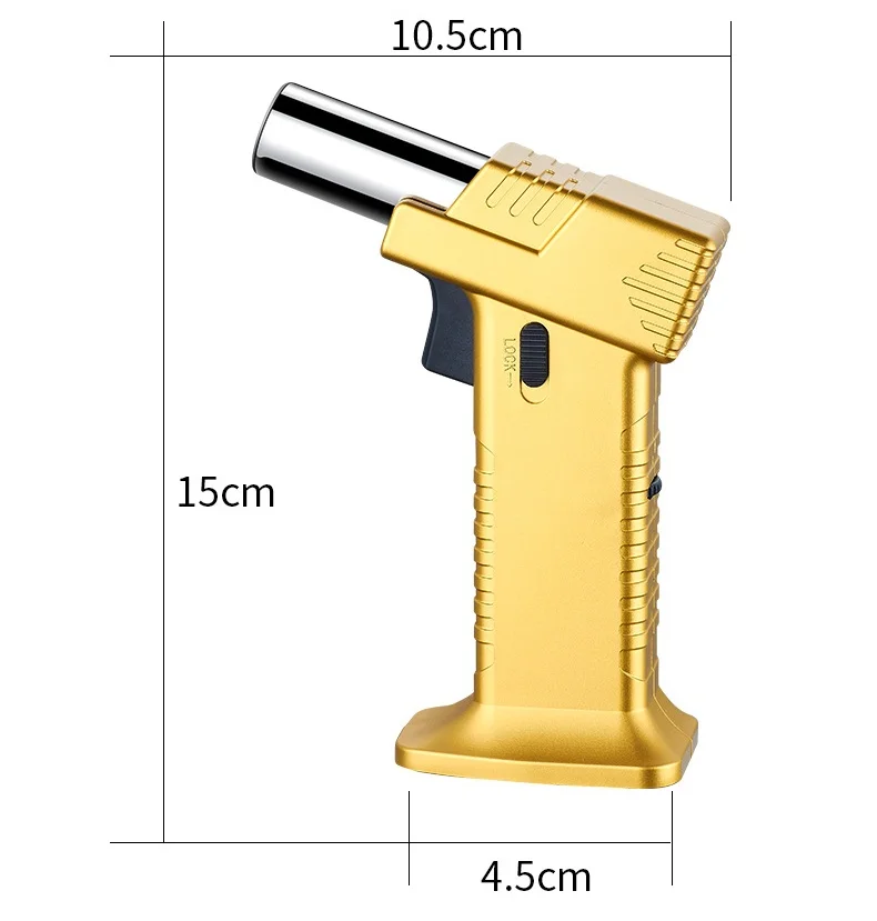 High temperature Ignition Spitfire Outdoor Windproof Ignition Spray Gun Lighter Refillable Butane Gas With Safety Lock Lighter