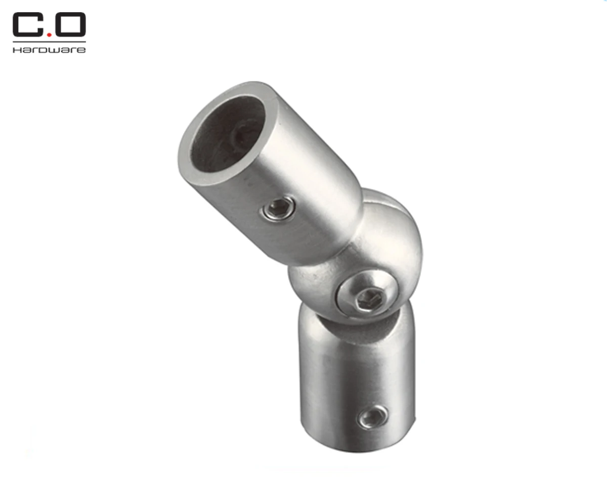 Stainless steel  handrail cross bar connector adjustable connector pipe holder