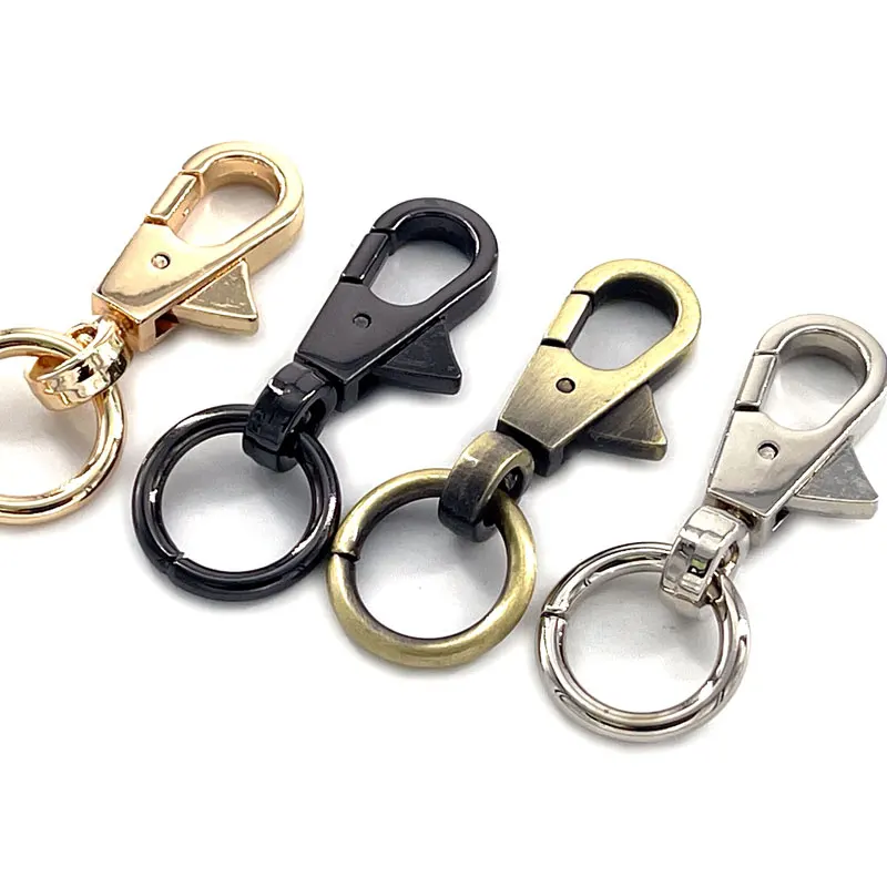 Bag Golden Nickel Plated Custom Shaped Clasp Heart Lobster Clasp Carabiner Keychain Snap Hook Buckle
