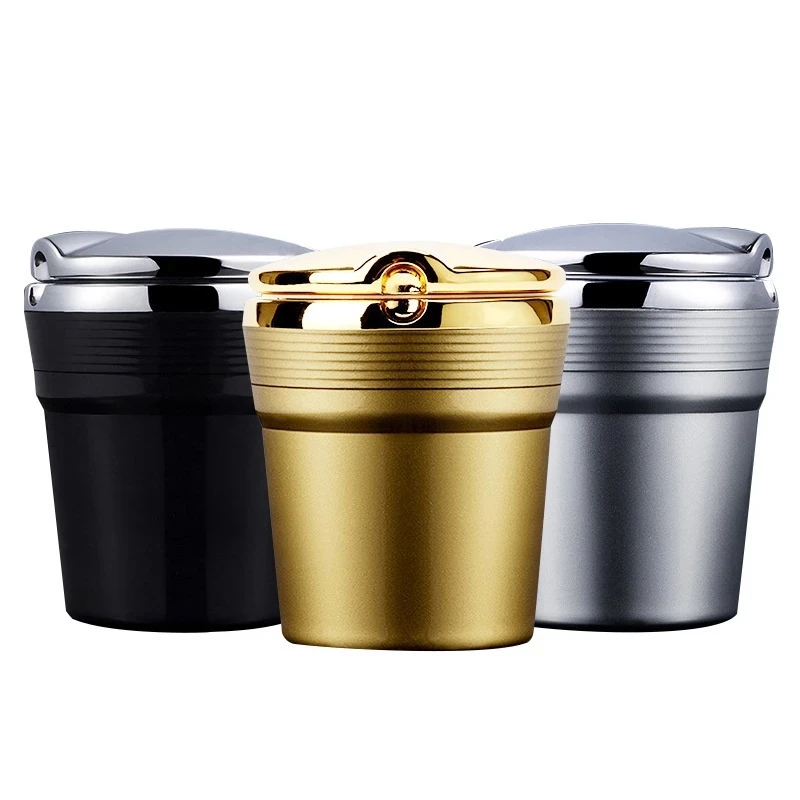 Автомобильные аксессуары портативная светодиодная подсветка Автомобильная Пепельница универсальный держатель сигареты цилиндра автомобильный Стайлинг против стекла Пепельница