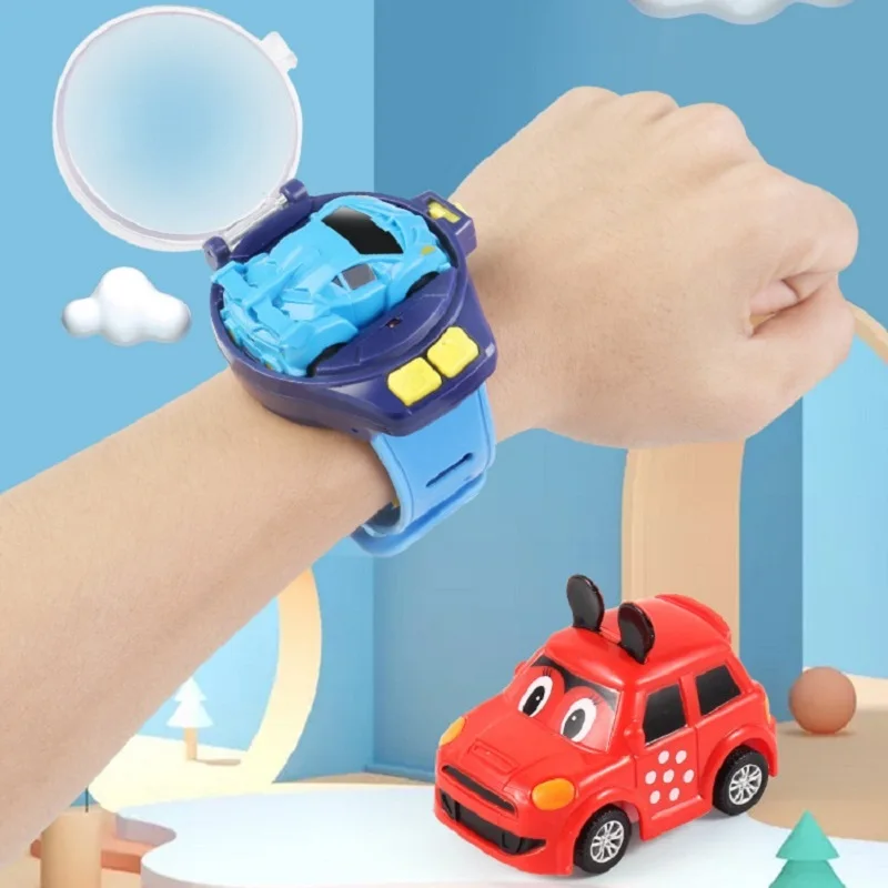 Remote Control Car Watch Mini Cute Wrist Band 2.4GHz Infrared Sensing Electric Racing Vehicle USB Charging Smart Toy Kids Gift