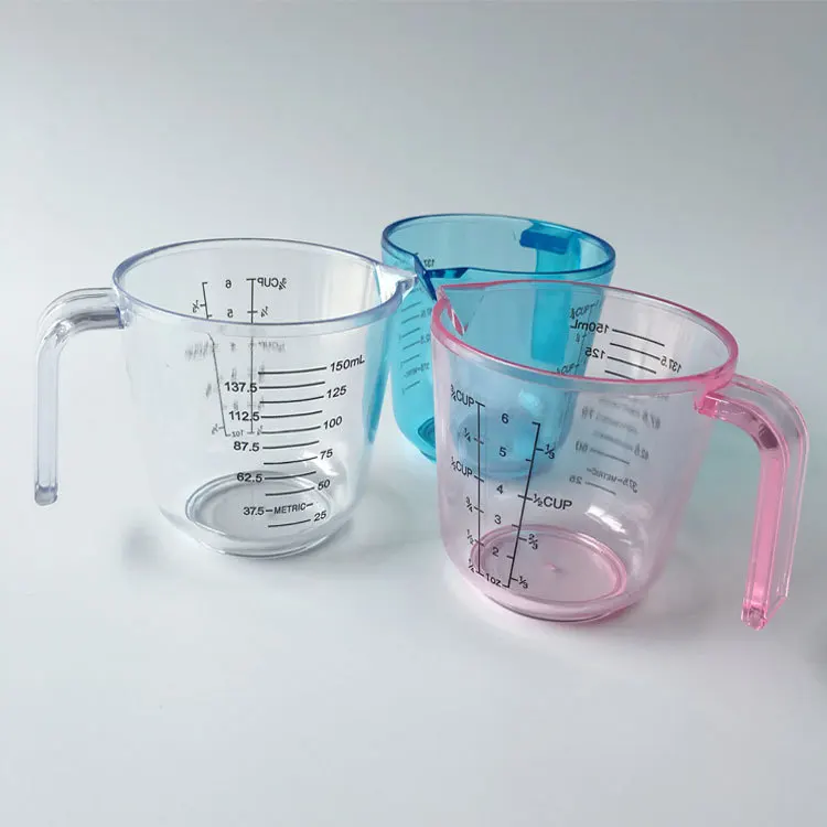 Kitchen Baking Tools 150ml Transparent Scale Cup Thicken Clear Plastic Measuring Cups