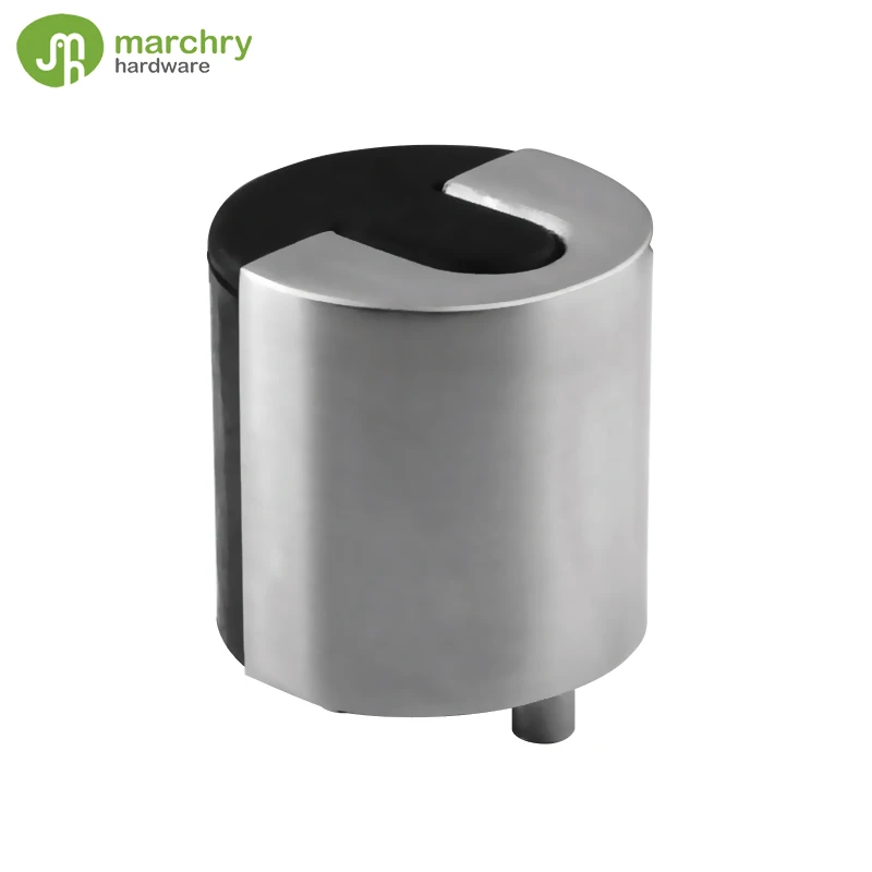 Home Office Stainless Steel rubber Finger Style Door Stopper for Floor Mounted