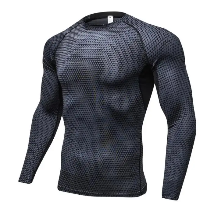 
Мужской комплект для спортзала, бега, фитнеса, компрессионные штаны, рубашка, Топ с длинным рукавом, 3D футболка для мужчин 
