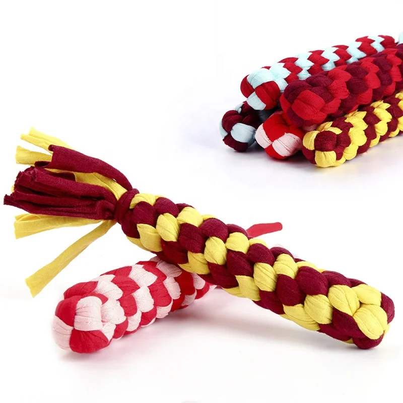 Toughness Colorful Pet Molar Toy Cotton Rope Knot Dog Toy