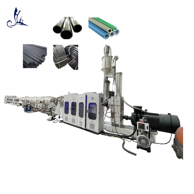 High Quality HDPE Plastic Pipe Single Screw Extruder Water Supply Tube Single Wall Making Machine Production Line