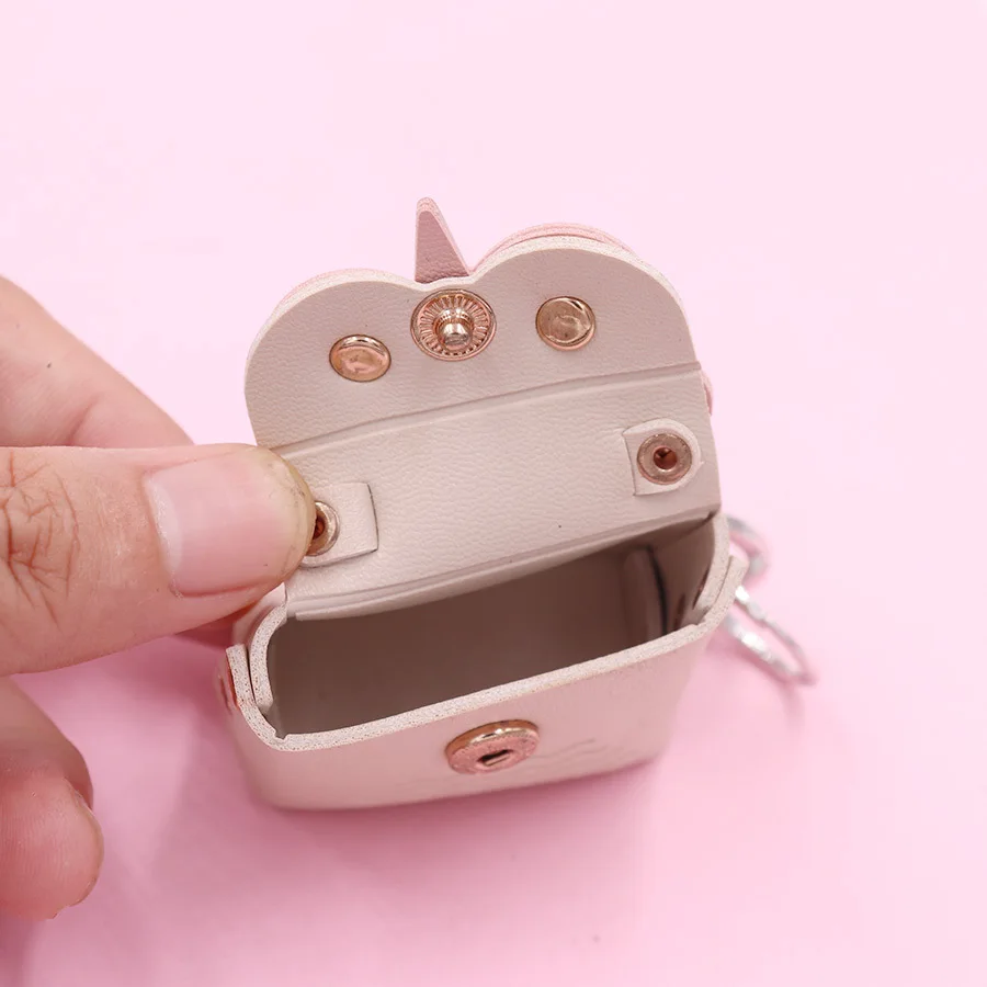 PU leather Owl change bag Keychain Cute earphone pendant backpack wholesale