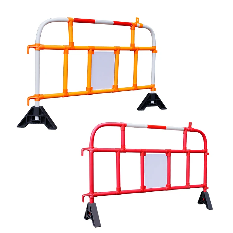 White/Yellow/Red Plastic Road Traffic Management Barrier for Roadway Safety Temporary Traffic Barrier Fence