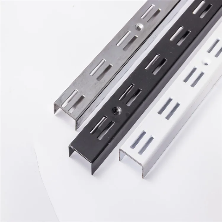 Распродажа металлические стеллажи вертикальные полки для пилястры Регулируемые настенные с двухрядными отверстиями