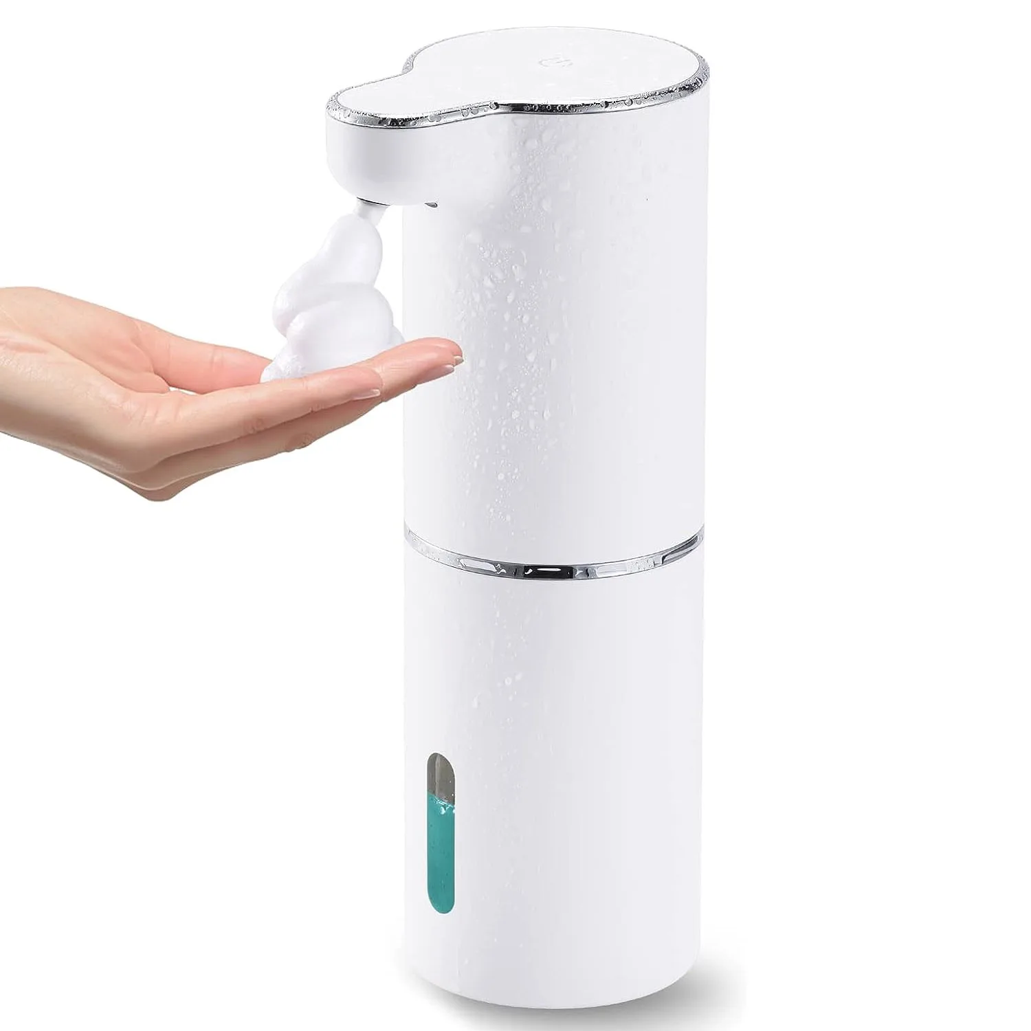 Automatic Foaming Hand Soap Dispenser Touchless Foam Soap Dispenser Rechargeable Bathroom Countertop Soap Pump