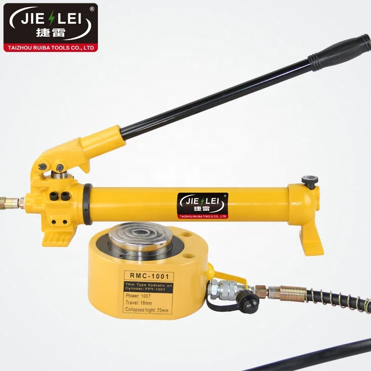 
JIELEI RMC series 5 to 200 ton super thin hydraulic lift cylinder 