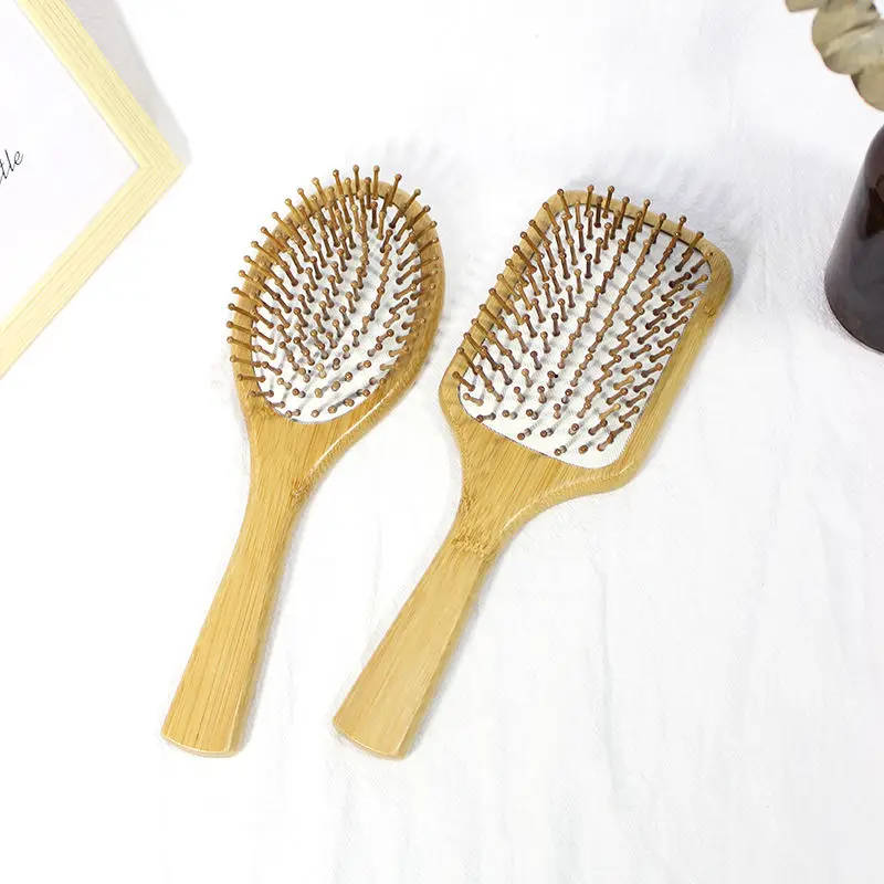 Wholesale Natural Bamboo Tooth Airbag Cushion Comb Handmade Fine Tooth Comb Cepillos De Bambu Massage Comb