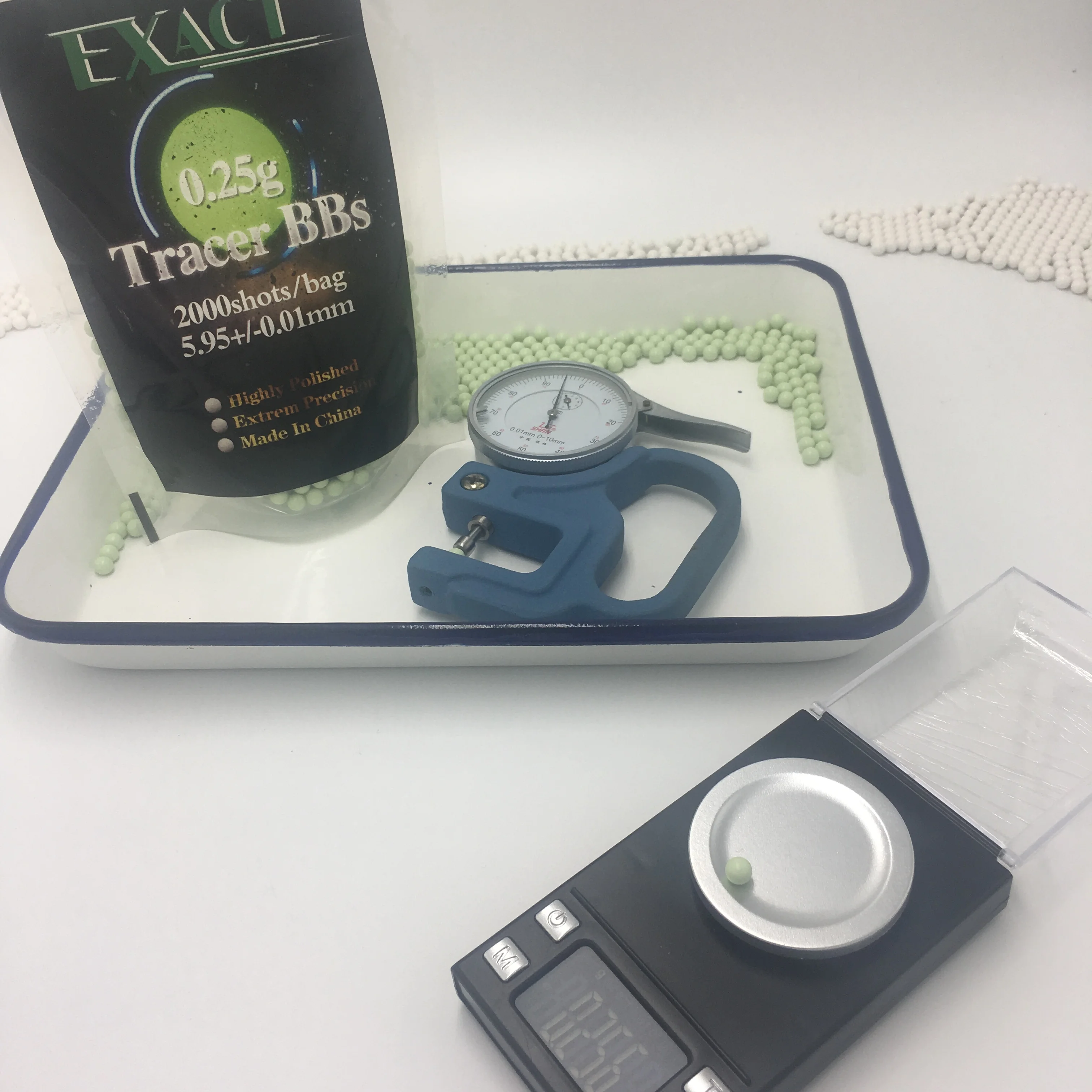 Tracer 0.25g bb billes light green bb pellet 6mm