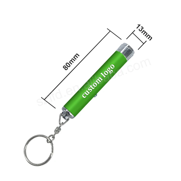 Christmas blind bag Factory Supply  Aluminum Led Keychain  Laser Logo Projector Flashlight