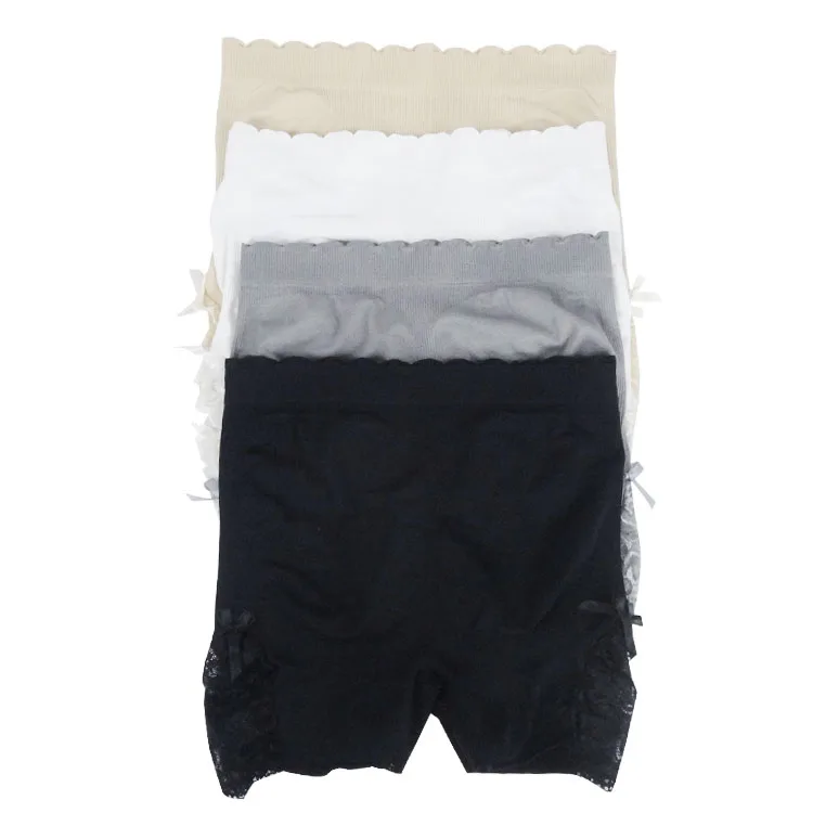Custom High Quantity  Shapewear  Panties Lace Bow Comfortable Women Seamless Boxer  Briefs  High Elastic