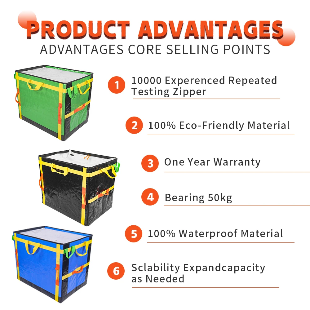 PP Woven Parcel Bag Handle Courier Style Storages Delivery Tote bag Sorting Stacking Bag