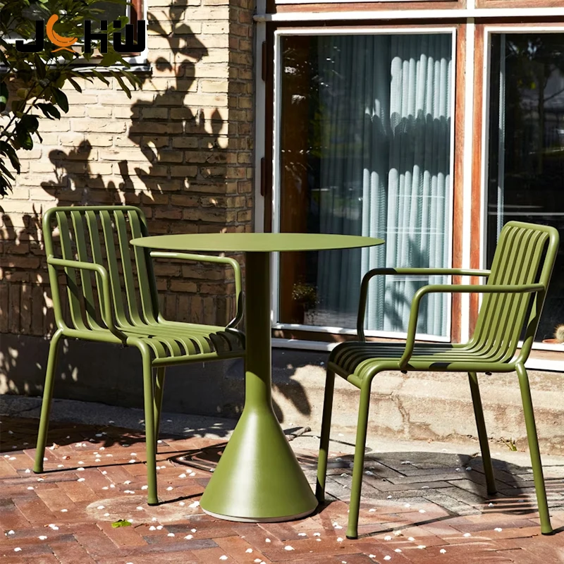 Best Simple Garden Table And Chair Modern Outdoor Balcony Small Table Iron Coffee Restaurant Dining Chair