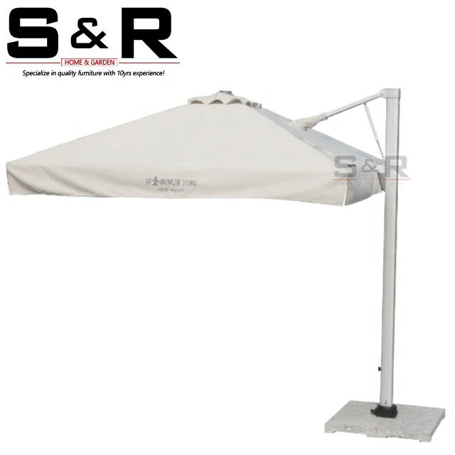 Custom printed advertising beach parasol umbrella garden outdoor umbrella tent white color