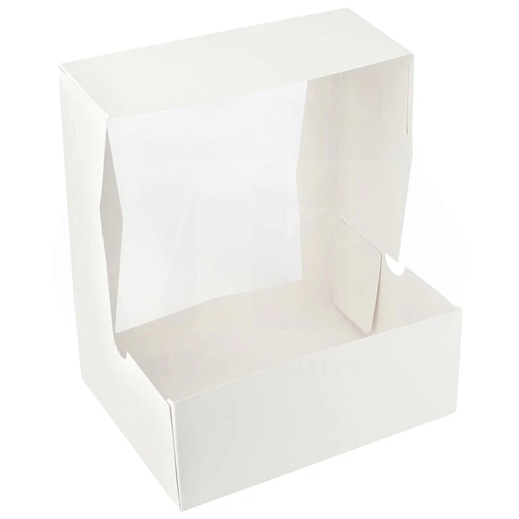 Wholesale Custom Empanada Packaging Box Paper Food Candy Cake Box Snack window white Corrugated Board Mooncake Bread Box