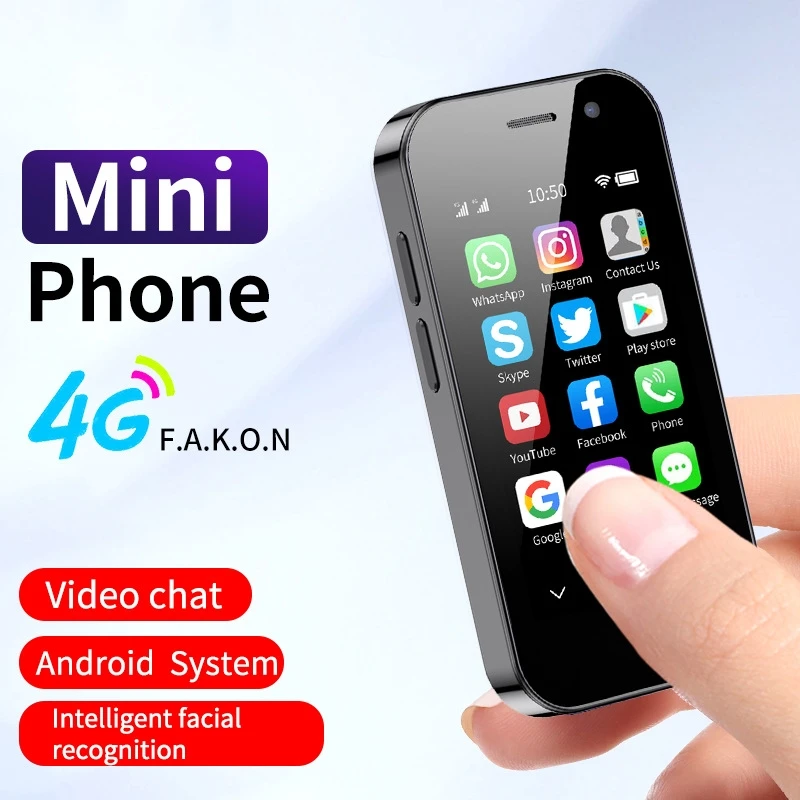 Mini Multi-Language Android Dual SIM Quad Core Full 4G Smartphone Google Play Store