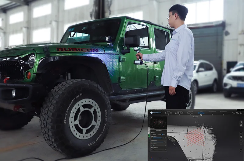 Fast Scanning Dual Light Source 3d Scanning Color Einscan HX Laser Scanning / LED Light 3D Laser Scanner