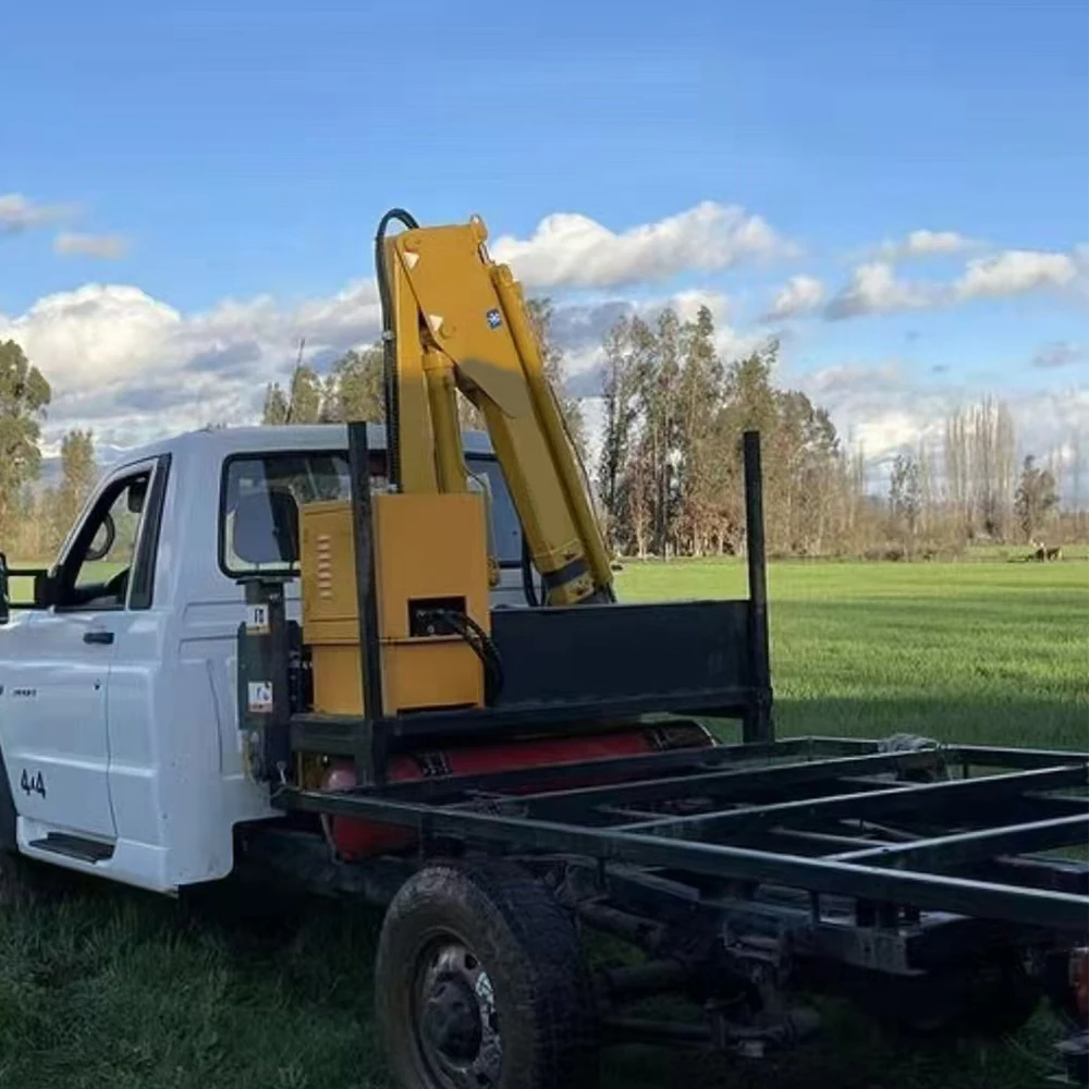 China high-quality 12v electric winch mini pickup truck hydraulic lifting crane with high efficiency for sale