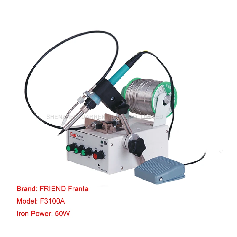 
1pc Multi-function foot soldering machine automatic tin feeding machine constant temperature soldering iron Teclast iron F3100A 
