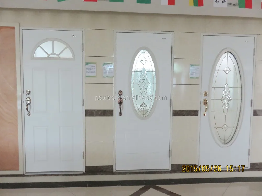 White Primed Steel Entrance Door With Wood Jamb