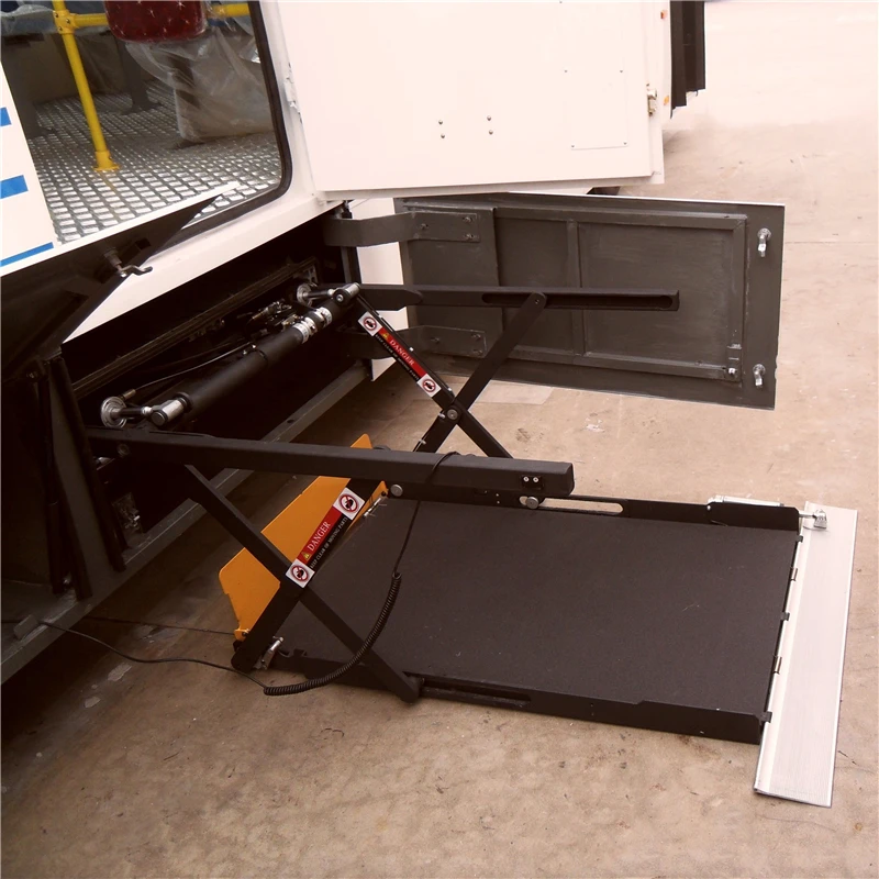 WL- UVL-1300 Wheelchair Lift for buses with CE and EMARK certification installed in bus luggage
