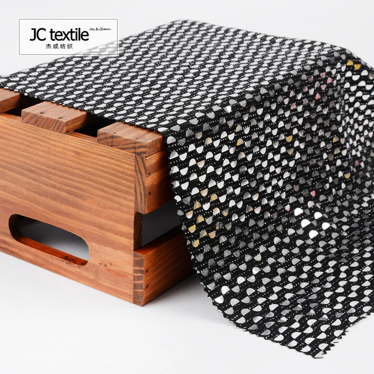 China supplier super soft beautiful customized lurex knit sequin fabric