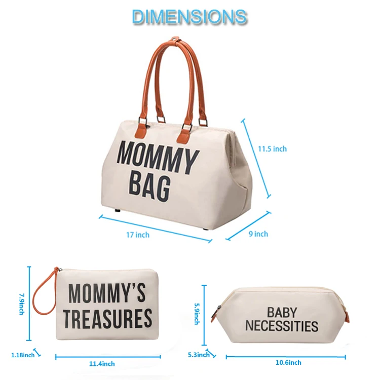 Luxury Waterproof Maternity Mom Bags Essentials large baby diaper bag tote mommy bag set for Hospital